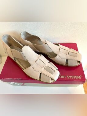AEROSOLES Nude Beige Slingback Open-Toe Sandals